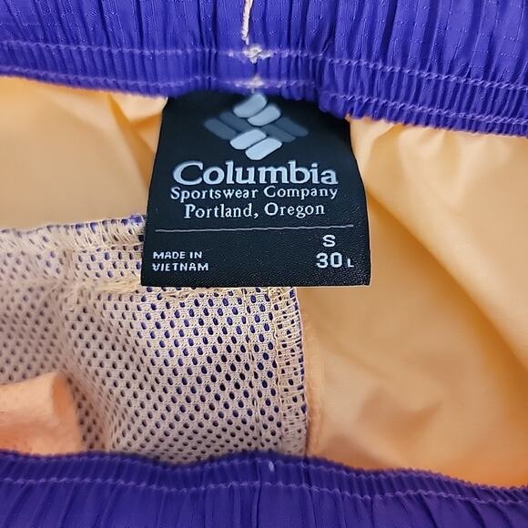 Y2K Columbia Santa Ana Wind Pants Small Orange Blue Nylon Track Retro 2000s VTG - Picture 6 of 7